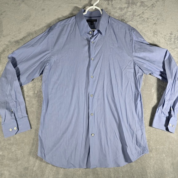 Banana Republic Slim Fit Dress Shirt Light‎ Blue Striped Mens Large - Picture 1 of 7